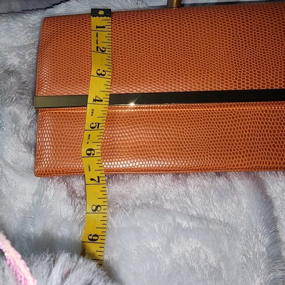 Timothy Hitsman Bag, Vintage, EUC, Snakeskin pattern, Gold Trim,Made in Spain - Picture 14 of 15